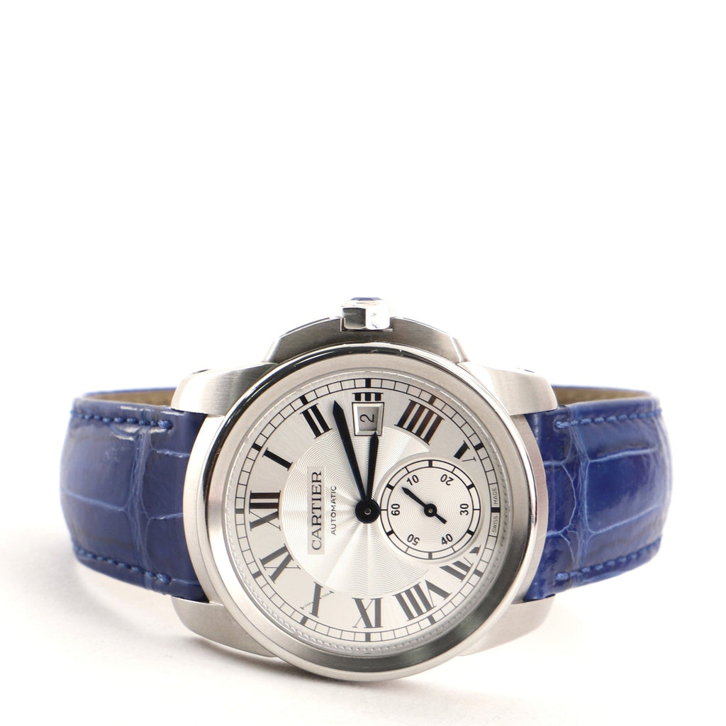 Calibre de Cartier Automatic Watch Stainless Steel and Alligator 38