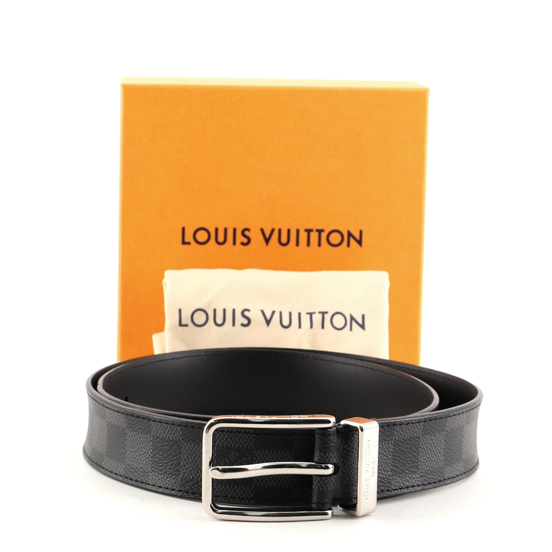 Pont Neuf Belt Damier Graphite Medium 95