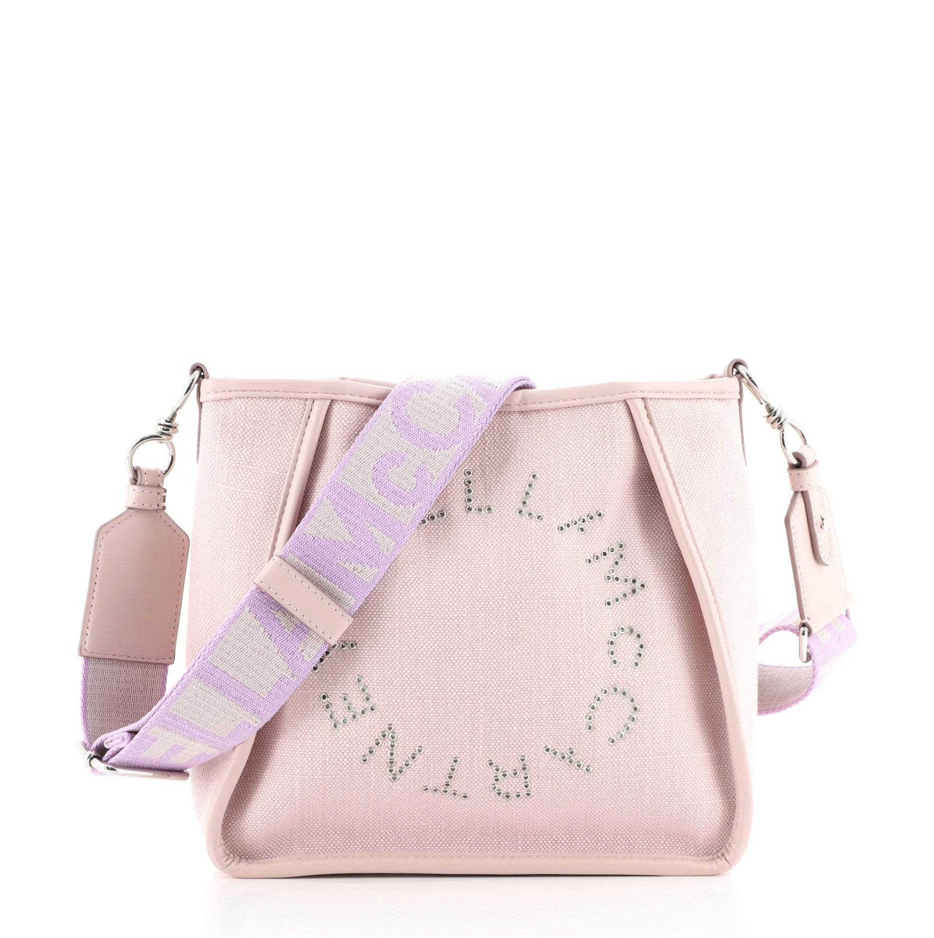 Logo Crossbody Bag Perforated Canvas Mini