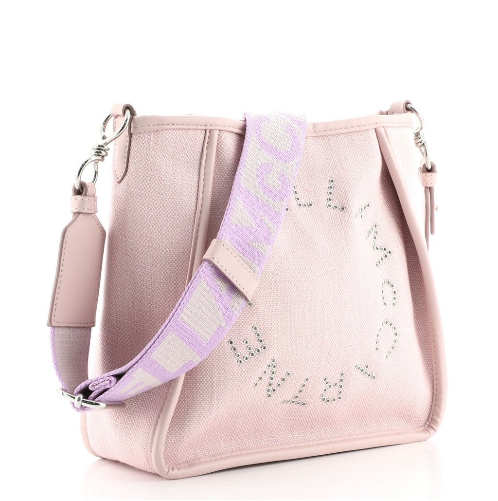 Logo Crossbody Bag Perforated Canvas Mini