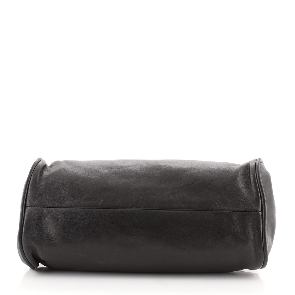 Vintage Camellia Frame Clutch Leather