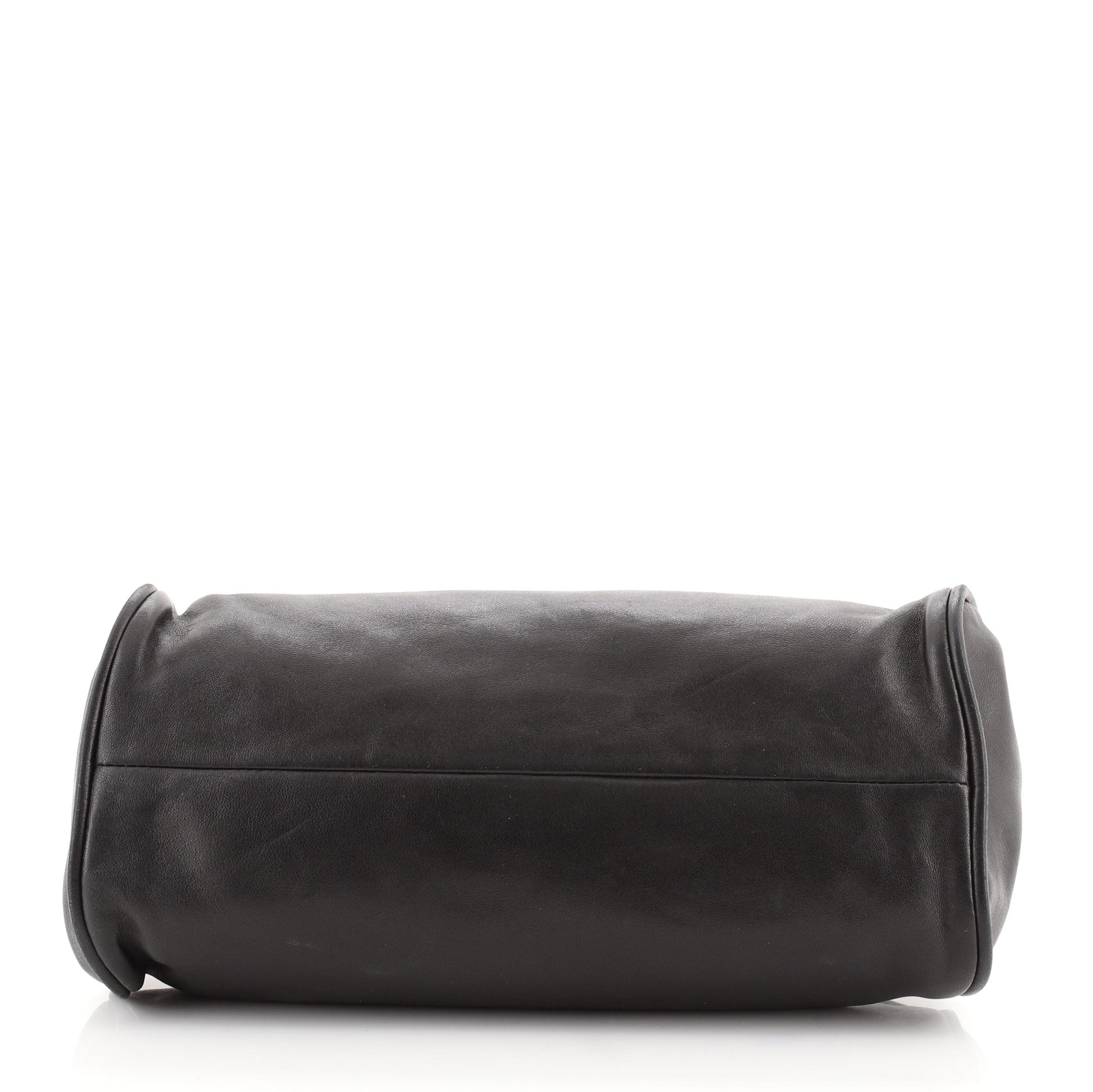 Vintage Camellia Frame Clutch Leather