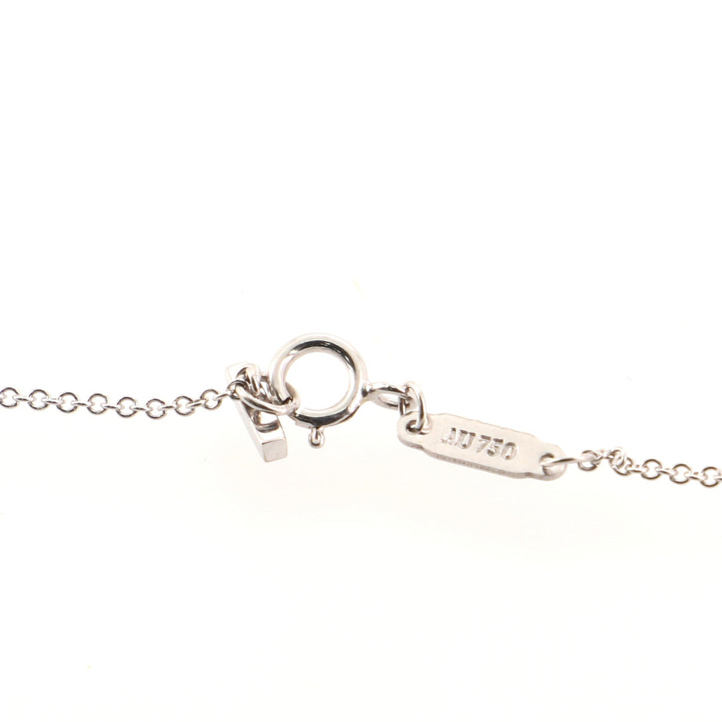 T Smile Pendant Necklace 18K White Gold XL
