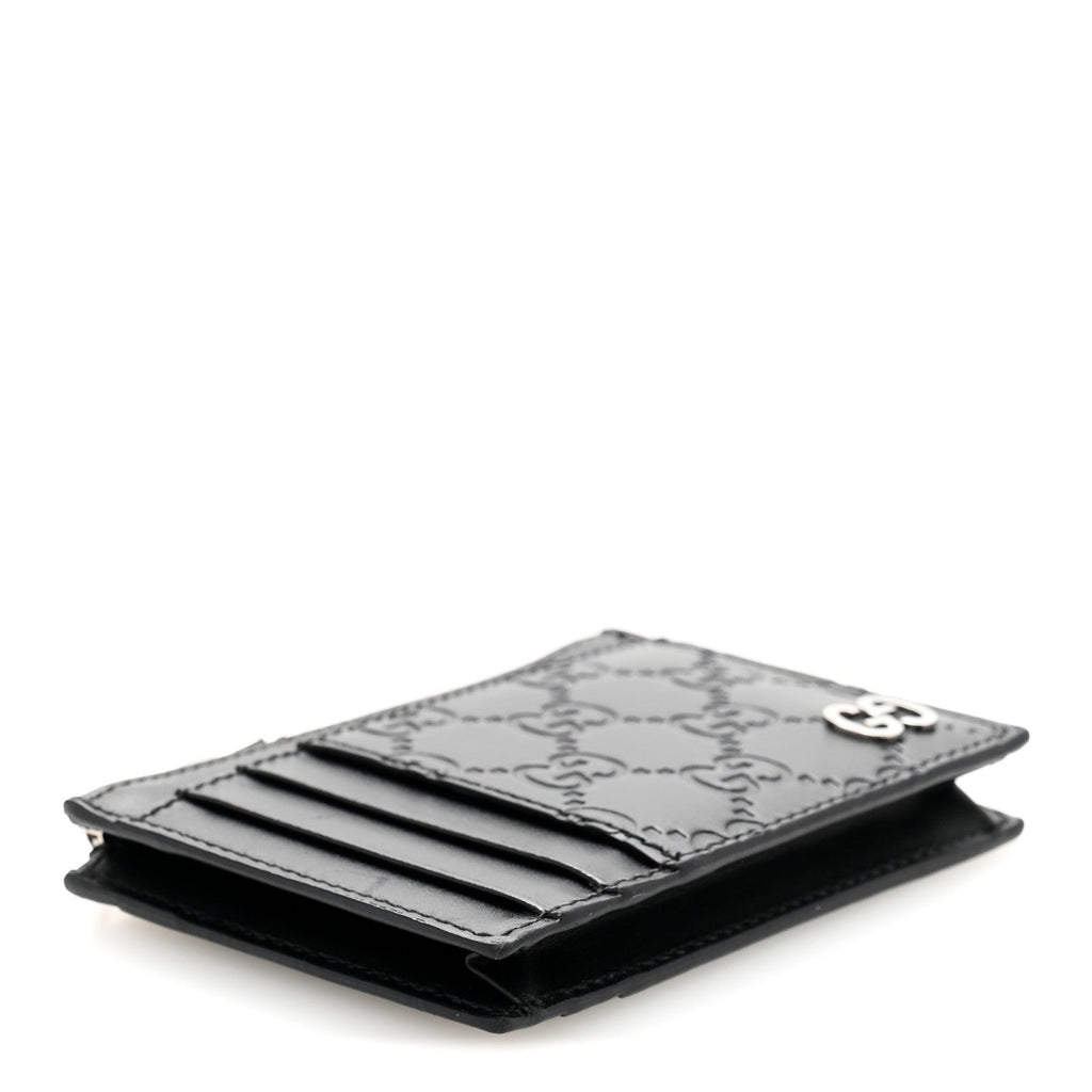Guccissima Signature Coin Case  Holder Black