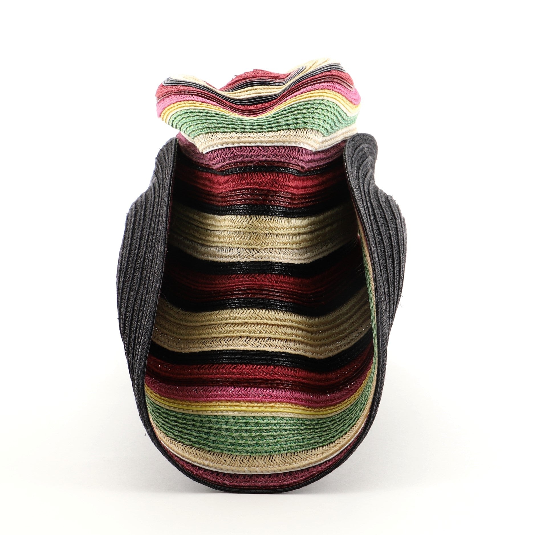 Cowboy Hat Striped Straw Large
