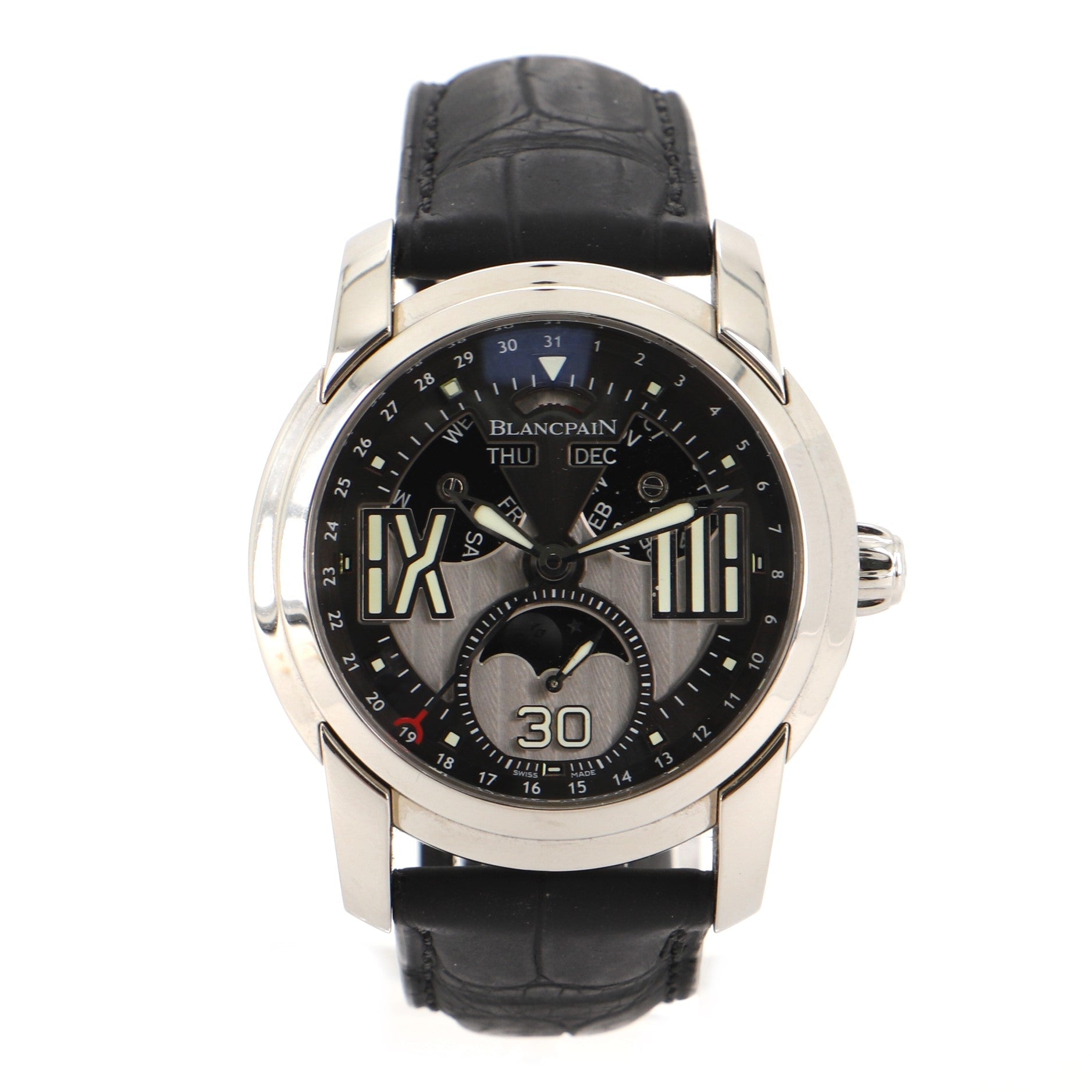 L-Evolution Moonphase 8 Days Automatic Watch Stainless Steel and Alligator 43