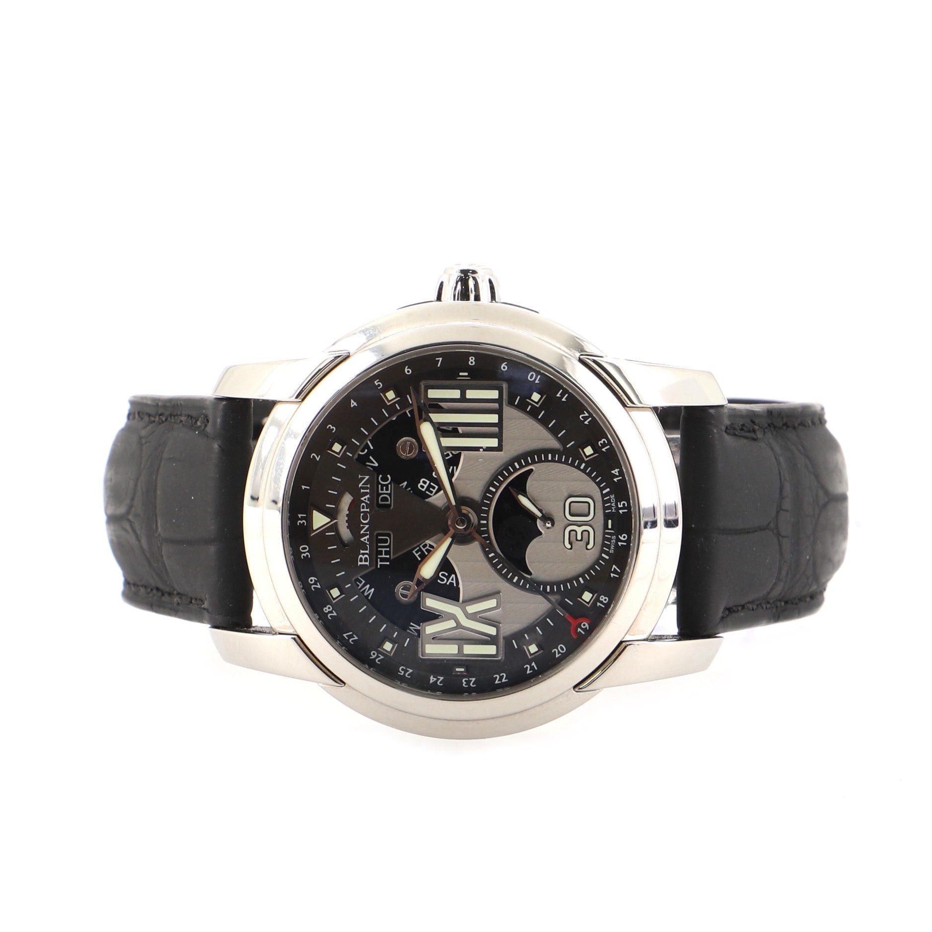 L-Evolution Moonphase 8 Days Automatic Watch Stainless Steel and Alligator 43
