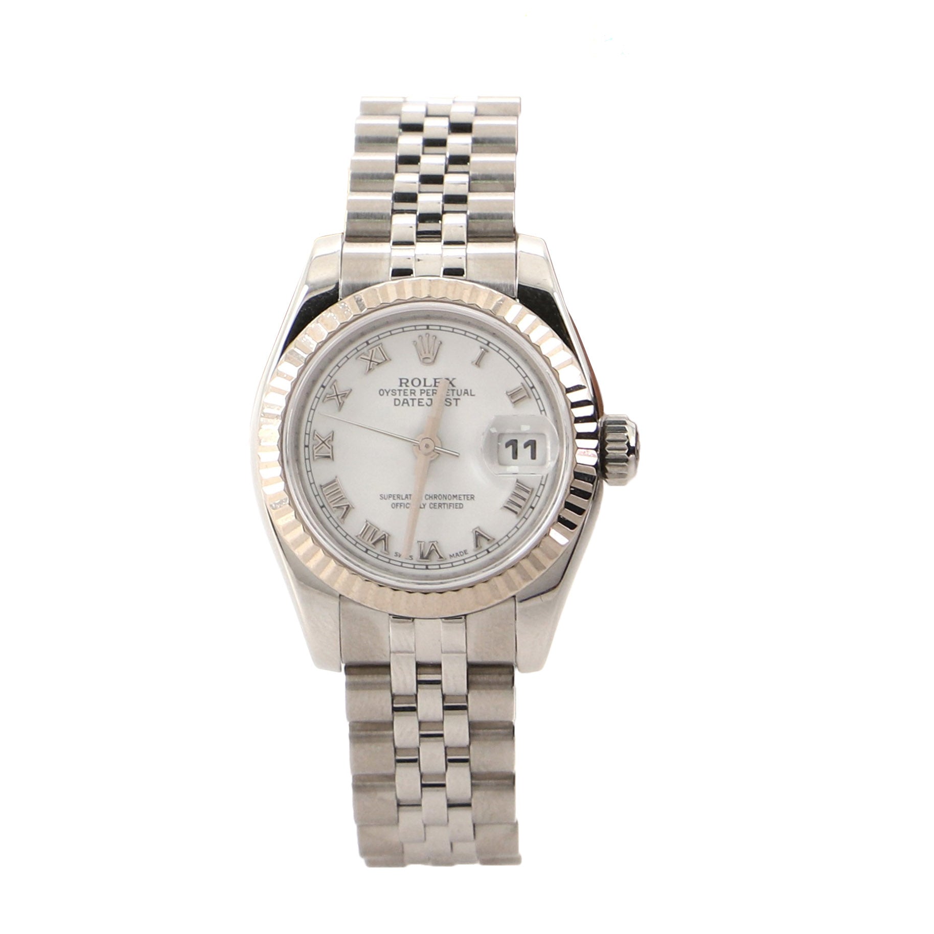 Oyster Perpetual Datejust Automatic Watch Stainless Steel and White Gold 26