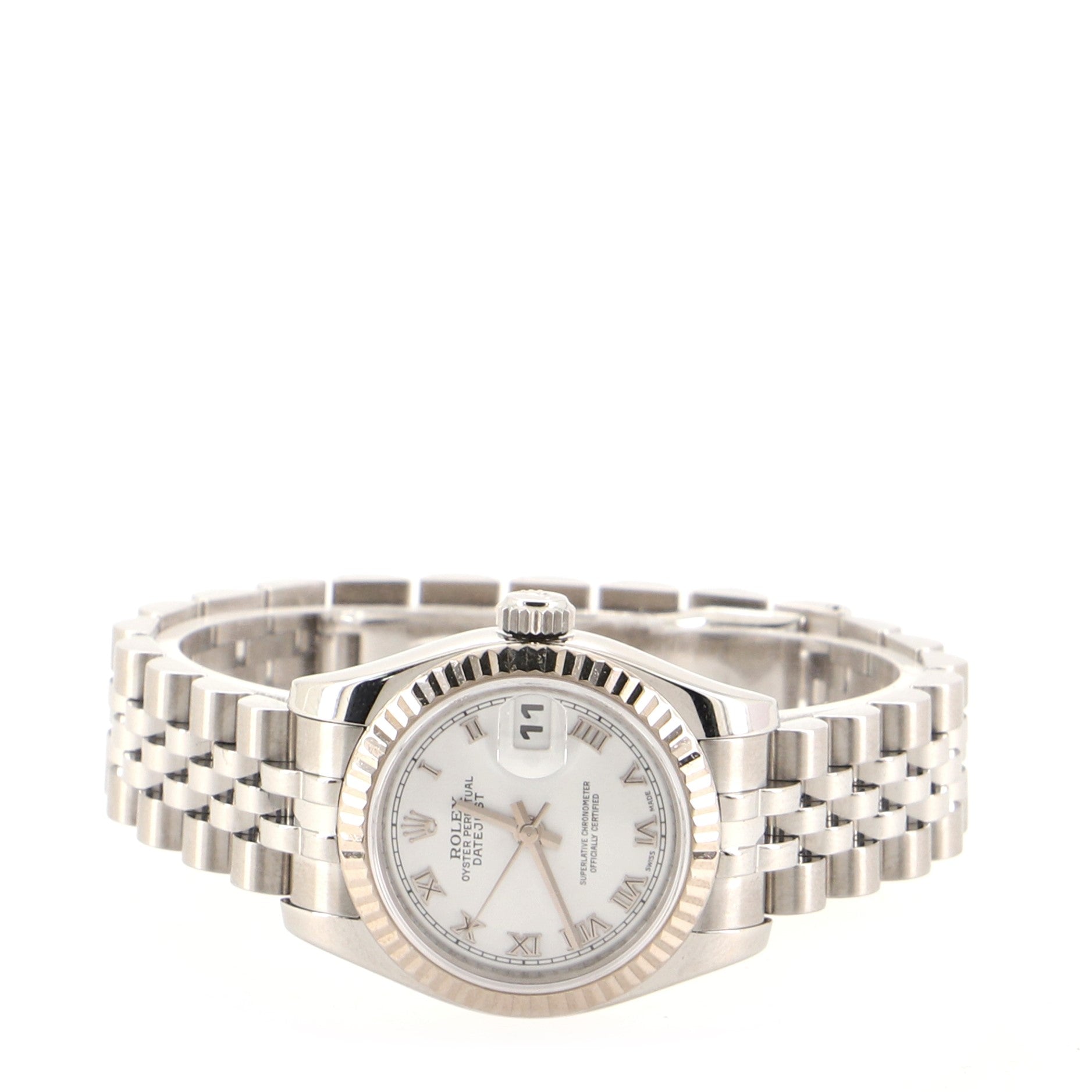 Oyster Perpetual Datejust Automatic Watch Stainless Steel and White Gold 26