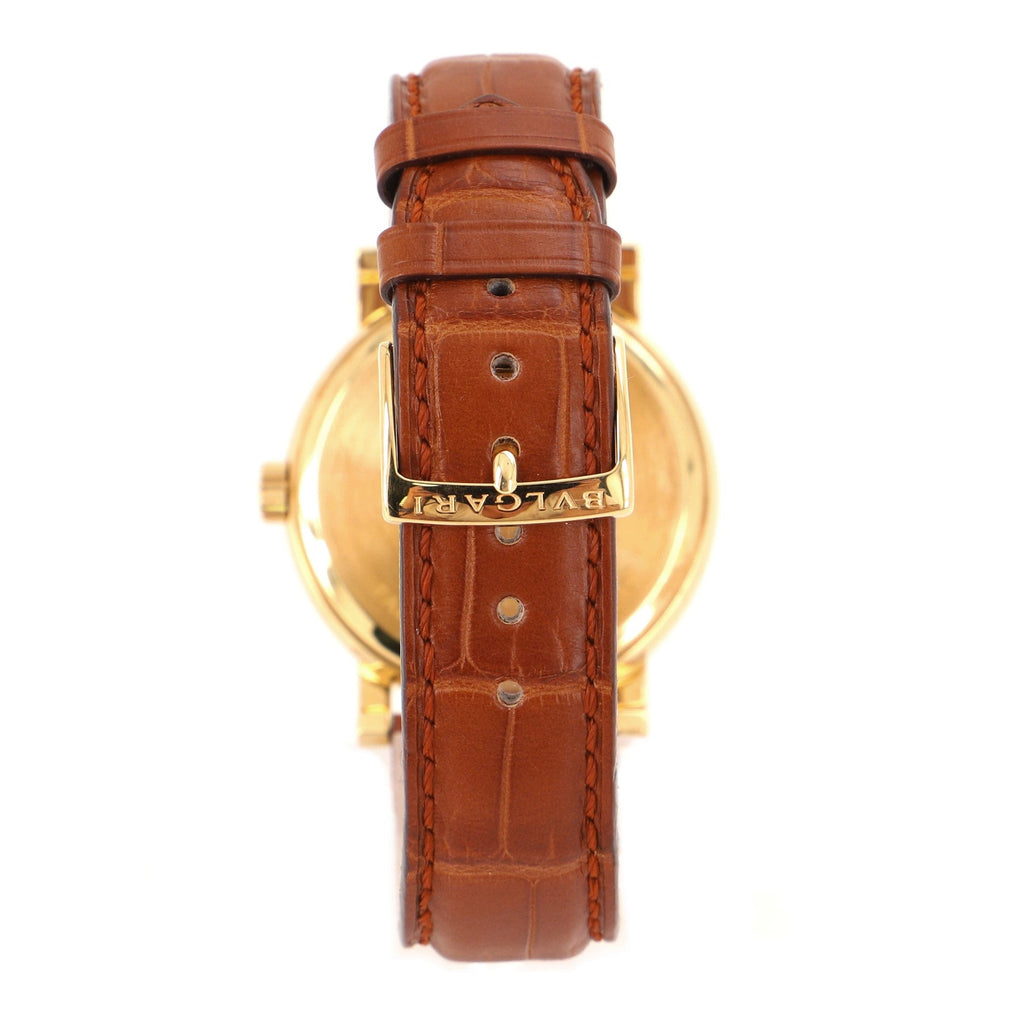 Bvlgari Bvlgari Moonphase Automatic Watch Yellow Gold and Alligator 38