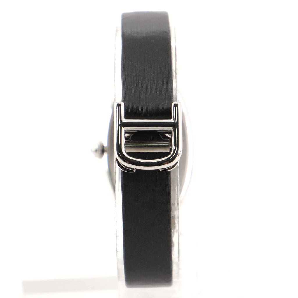 Tonneau Manual Watch White Gold and Satin with Diamond Bezel 21