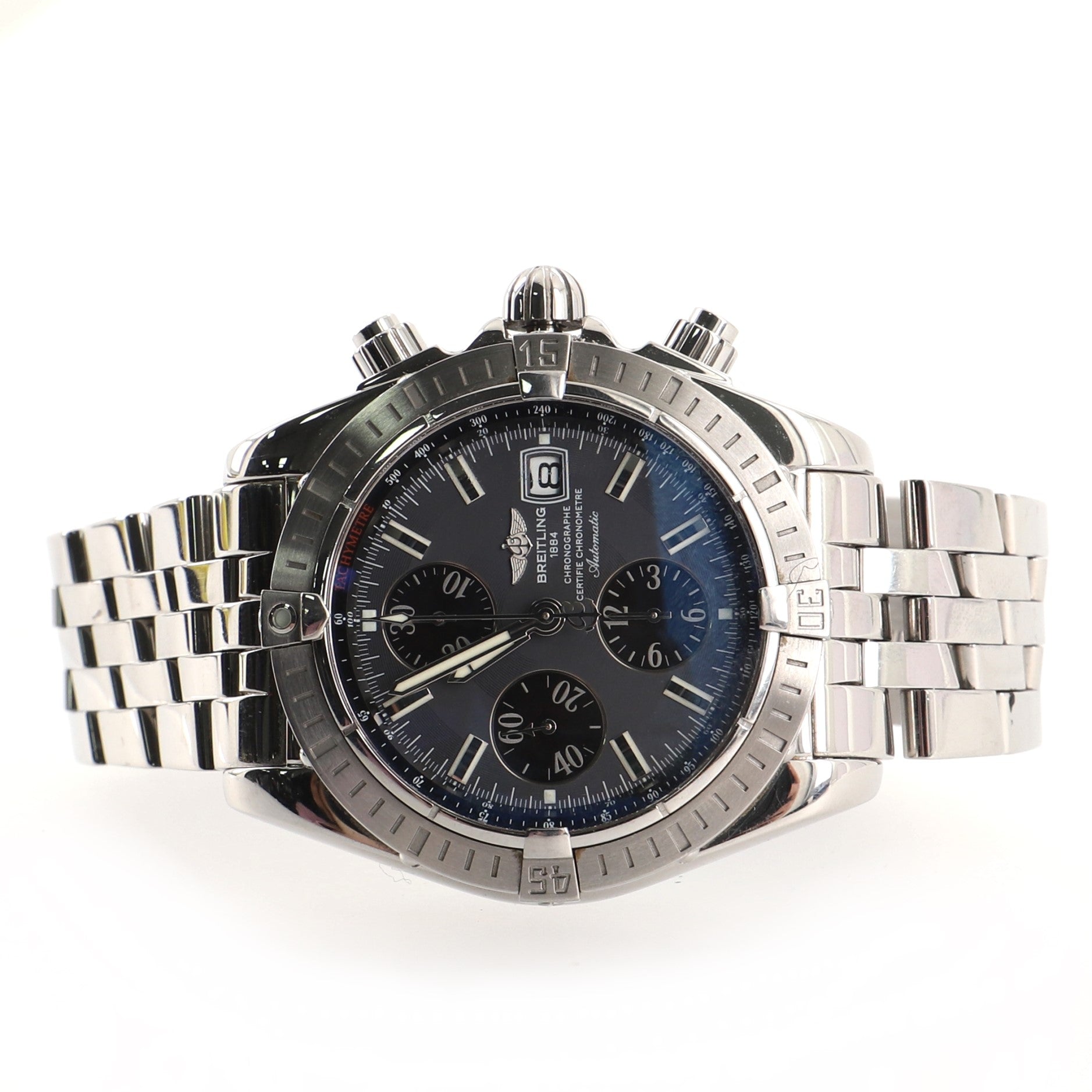 Chronomat Evolution Chronometer Chronograph Automatic Watch Stainless Steel 44