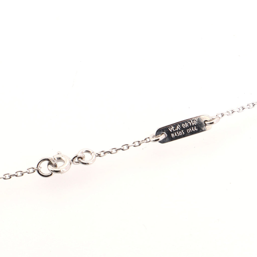 Cross Pendant Necklace 18K White Gold and Diamonds Mini