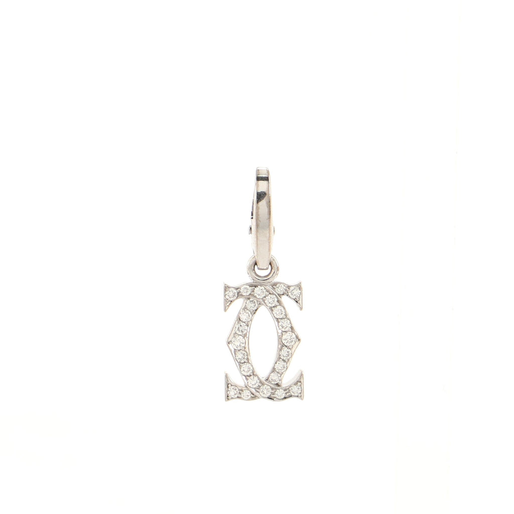 2C Charm Necklace 18K White Gold with Diamonds