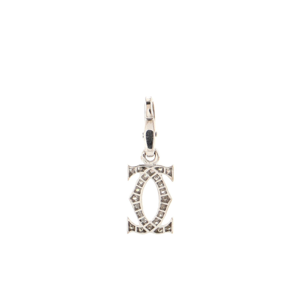 2C Charm Necklace 18K White Gold with Diamonds