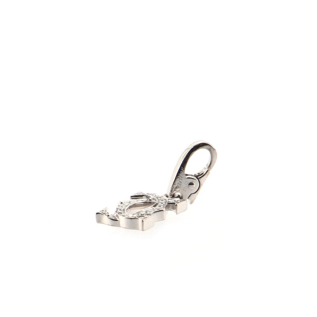2C Charm Necklace 18K White Gold with Diamonds