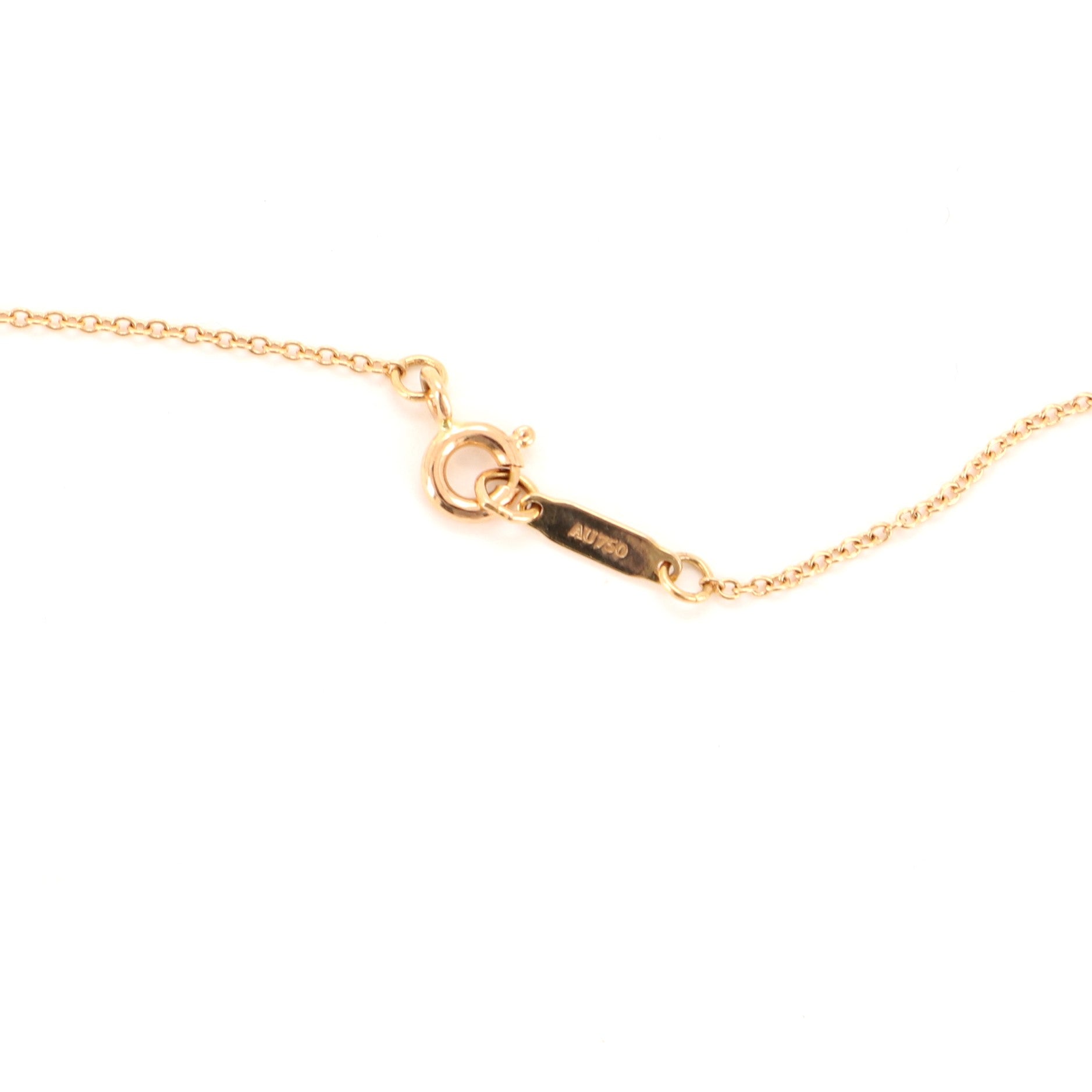Heart Key Pendant Necklace 18K Rose Gold Mini