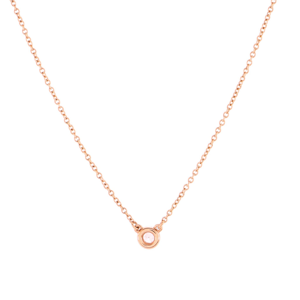 Elsa Peretti Diamonds By The Yard Pendant Necklace 18K Rose Gold with Diamond .07CT