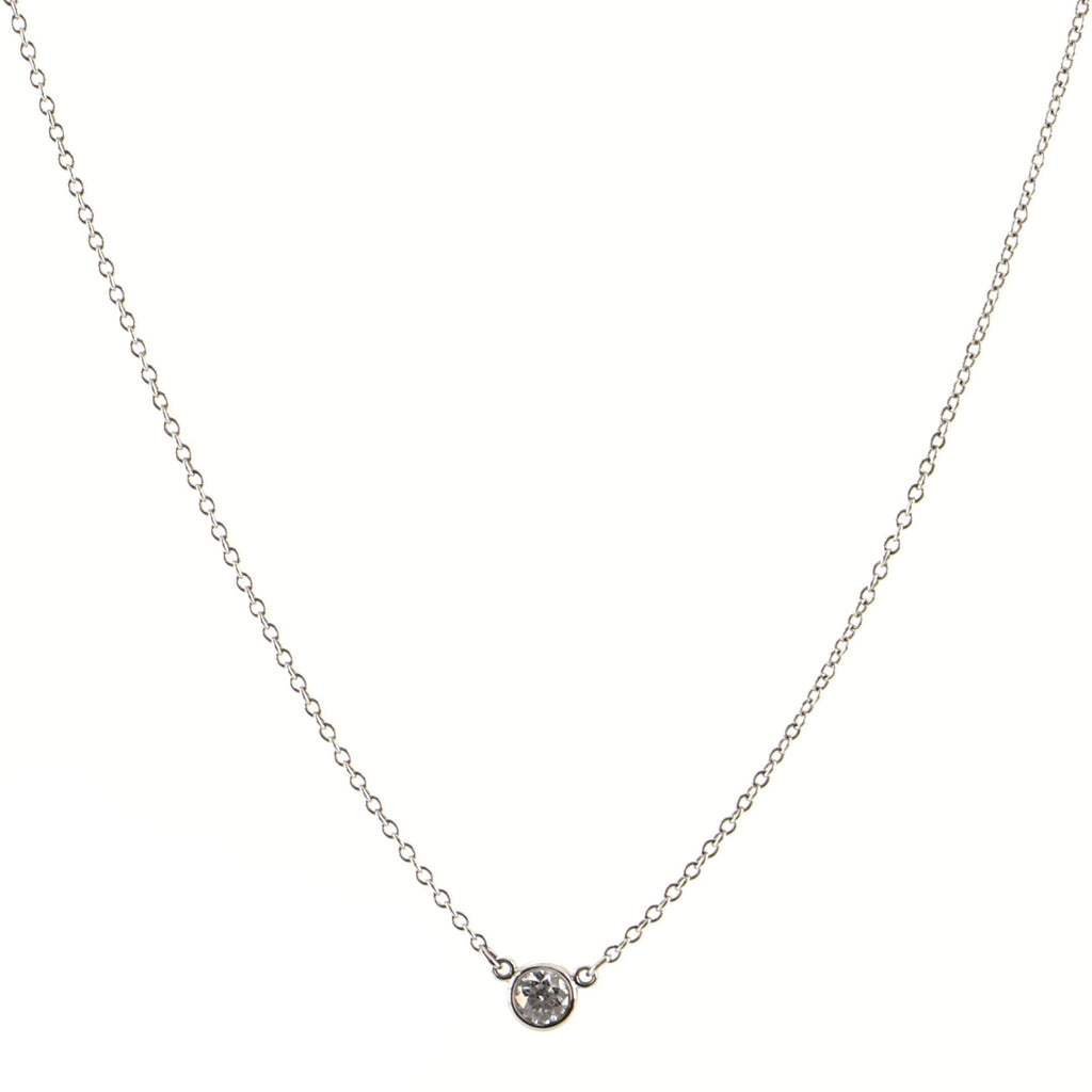 Elsa Peretti Diamonds By The Yard Pendant Necklace Platinum with Diamond .17CT