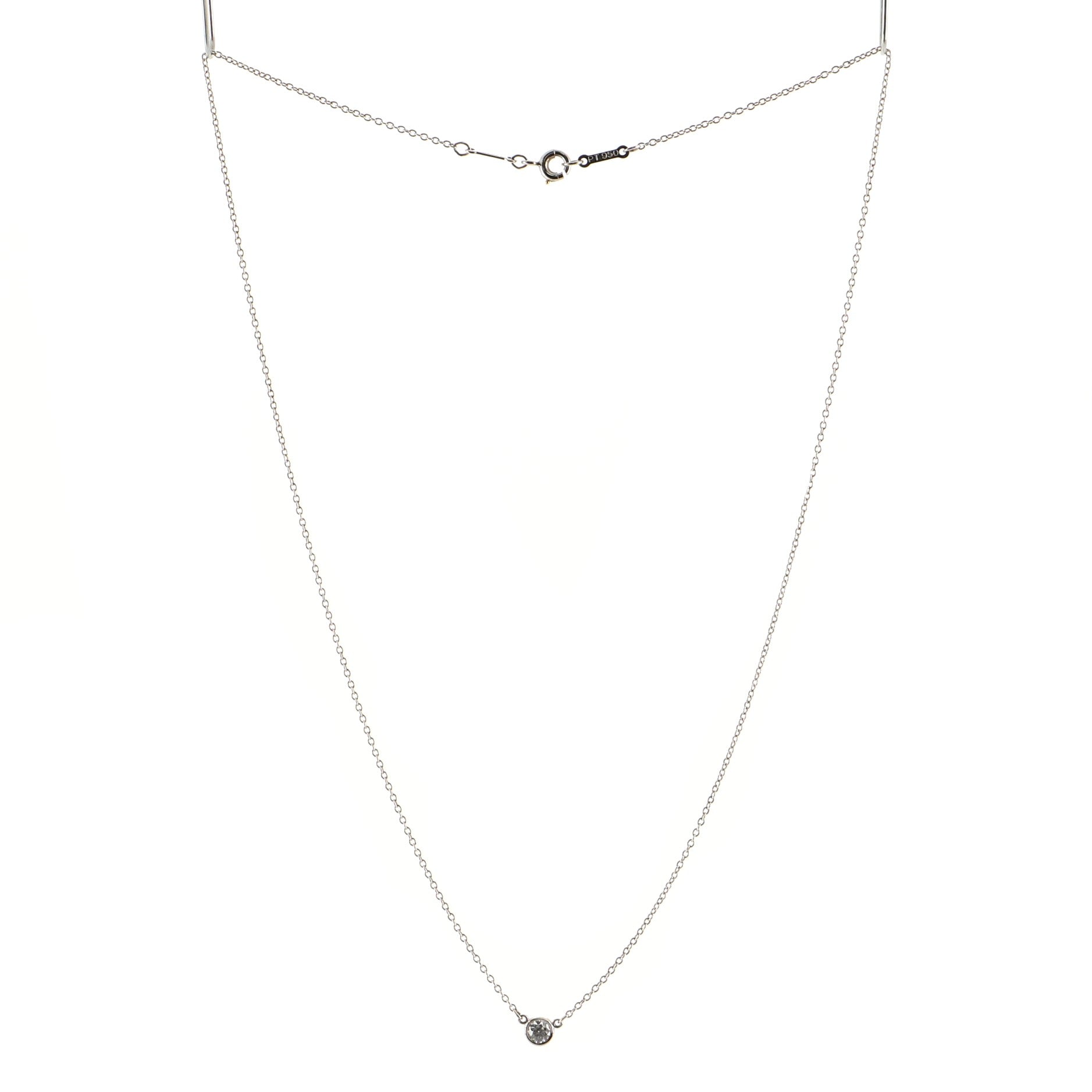 Elsa Peretti Diamonds By The Yard Pendant Necklace Platinum with Diamond .17CT