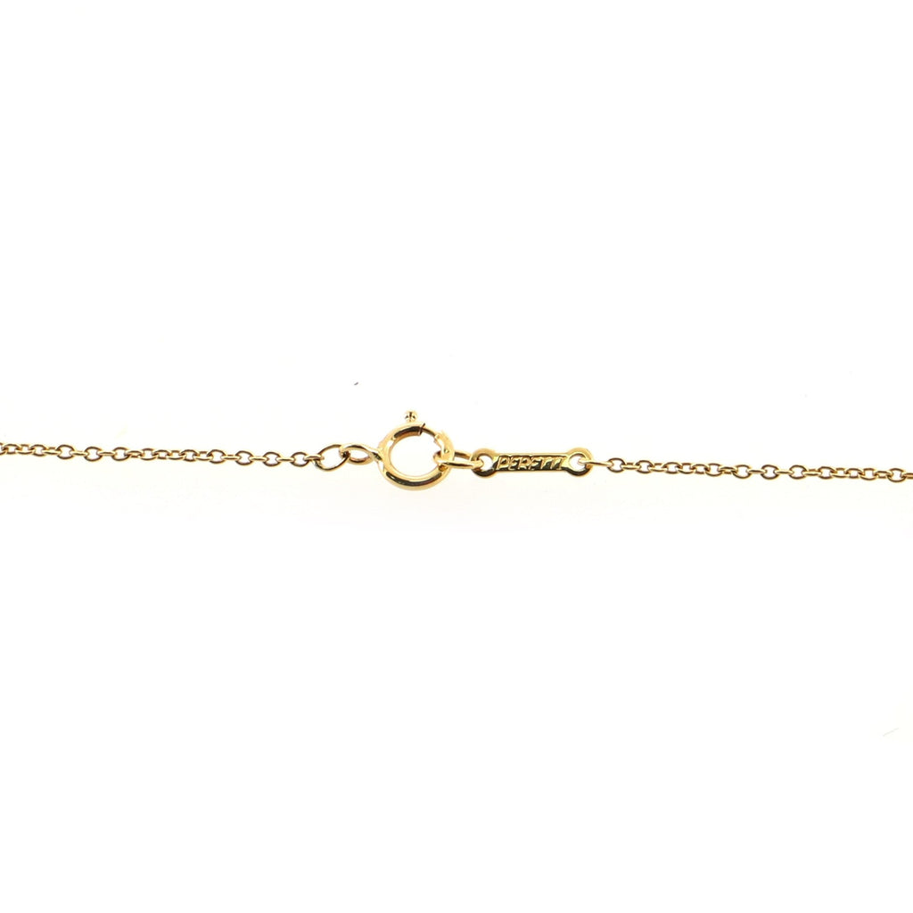 Elsa Peretti Bean Pendant Necklace 18K Yellow Gold with Diamonds