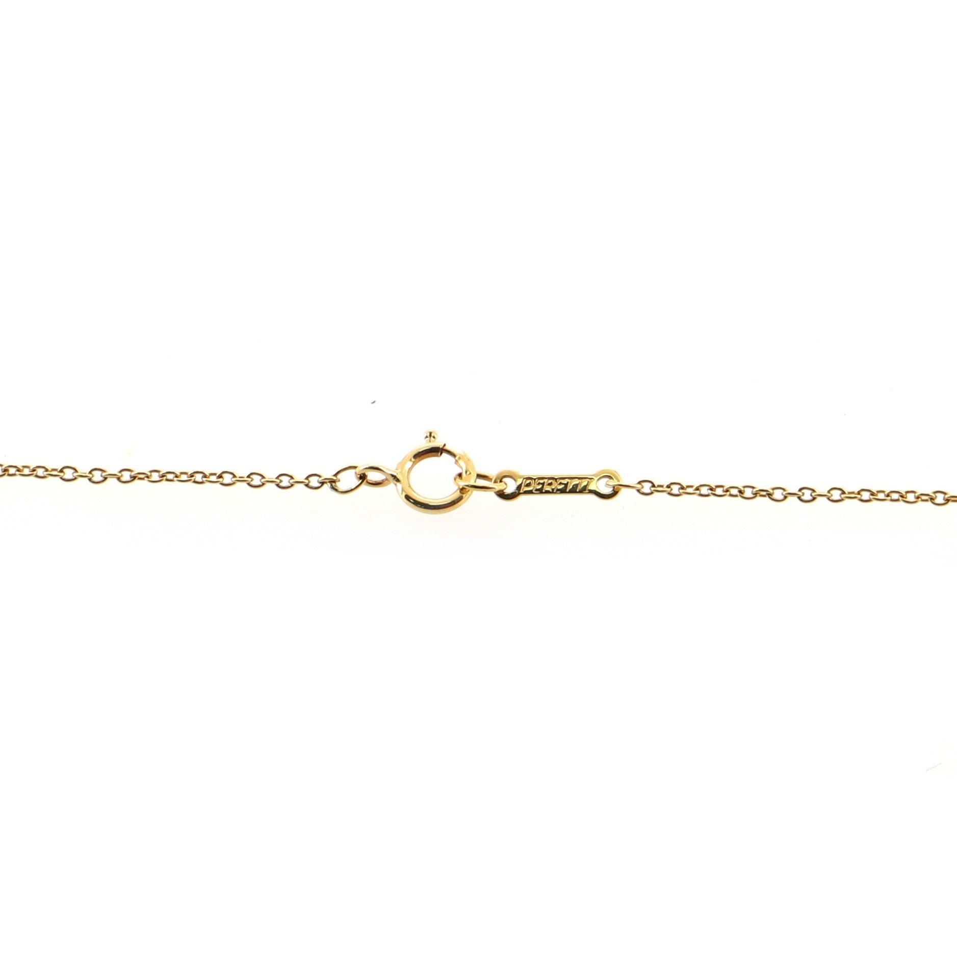 Elsa Peretti Bean Pendant Necklace 18K Yellow Gold with Diamonds