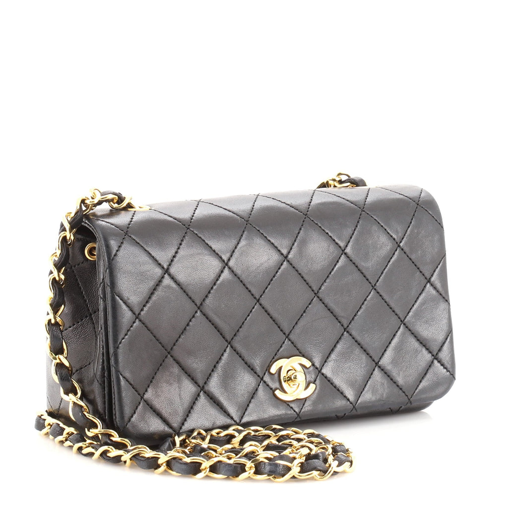 Vintage Full Flap Bag Quilted Lambskin Mini
