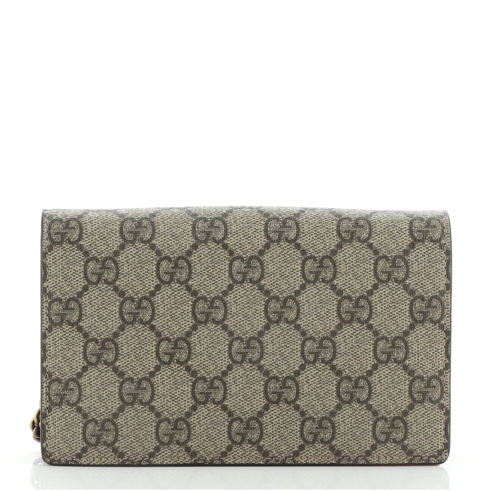 Cherries Wallet on Chain GG Coated Canvas Mini