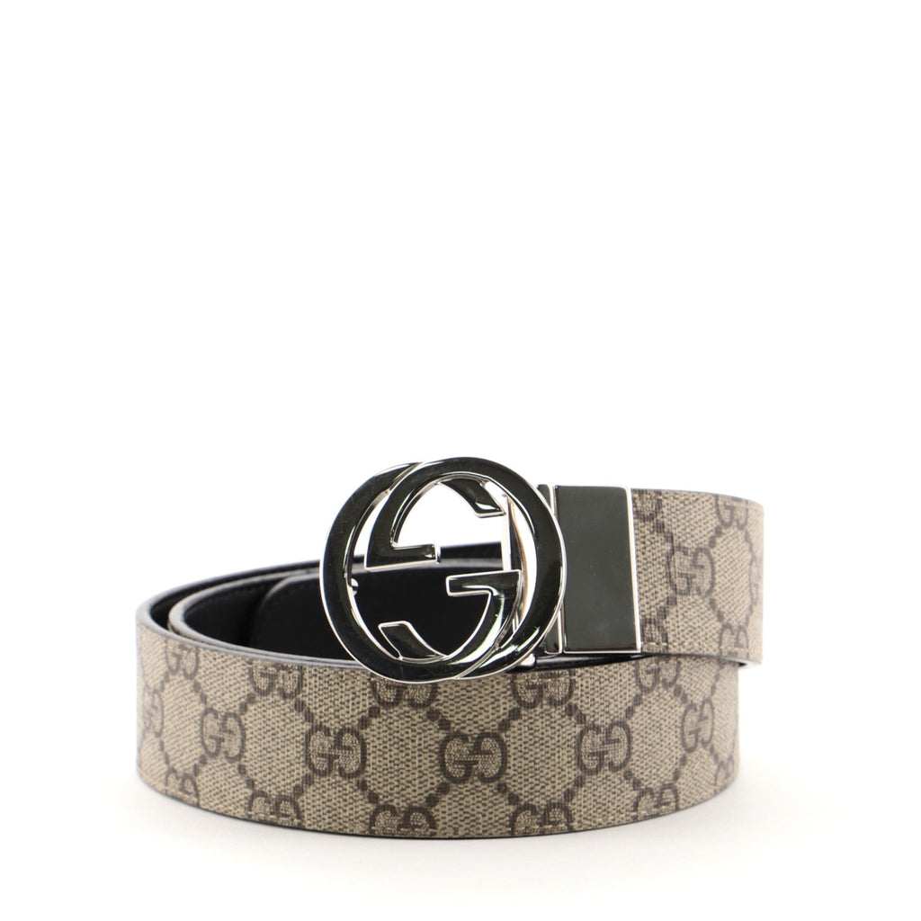 Interlocking G Belt GG Coated Canvas Wide 95