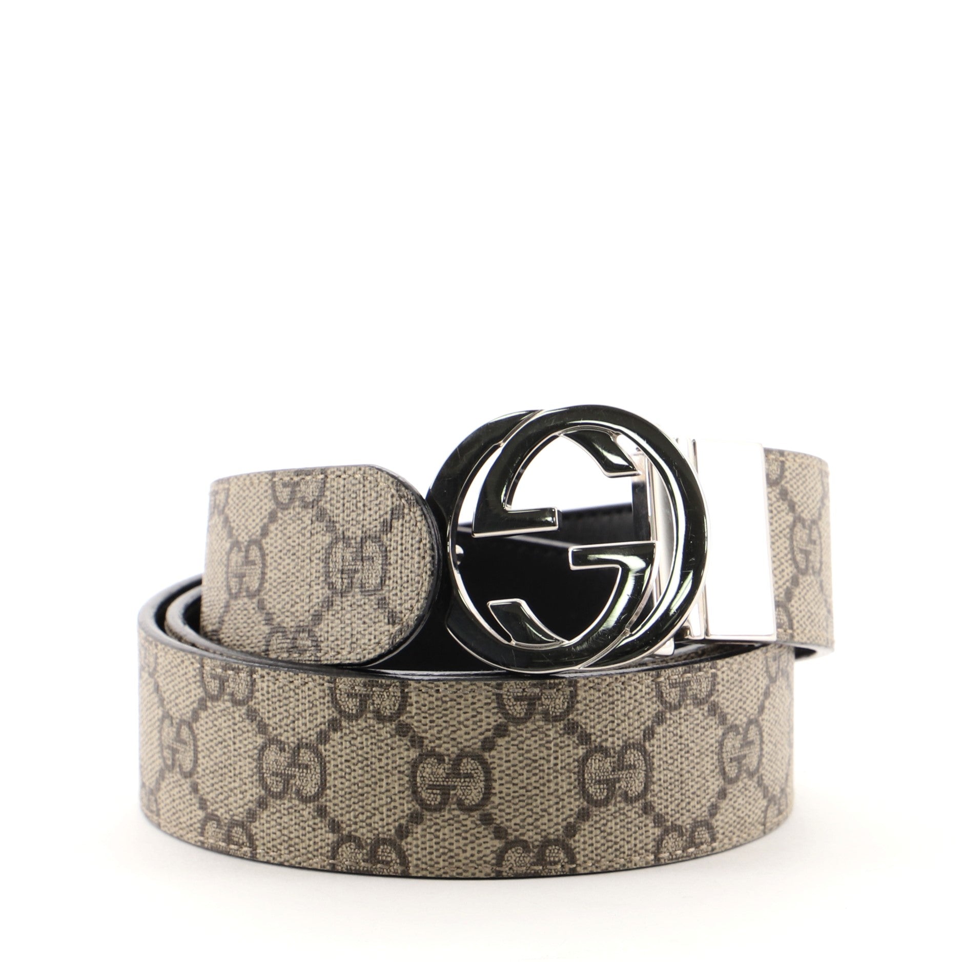 Interlocking G Belt GG Coated Canvas Wide 95