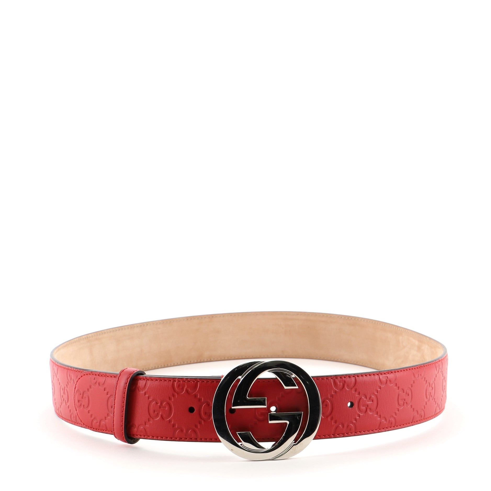 Interlocking G Belt Guccissima Leather Wide 95