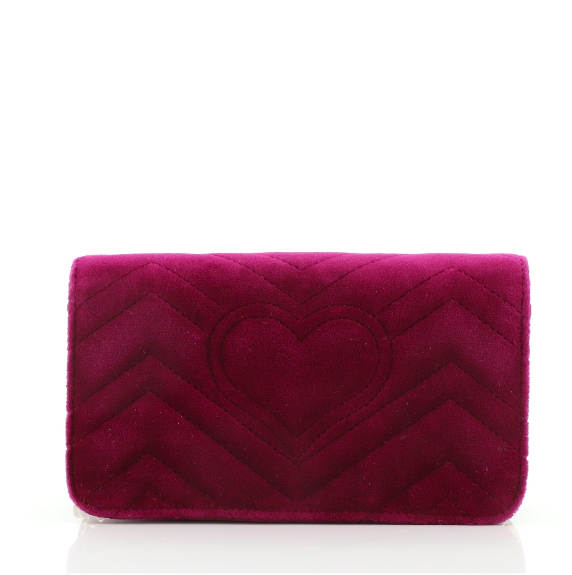 GG Marmont Chain Flap Bag Matelasse Velvet Mini