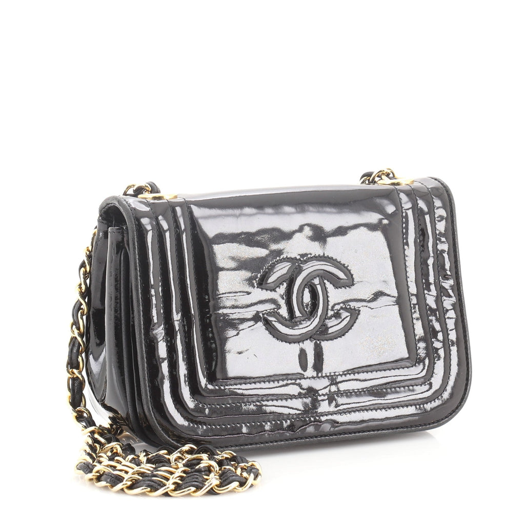 Vintage CC Stitch Flap Bag Patent Mini