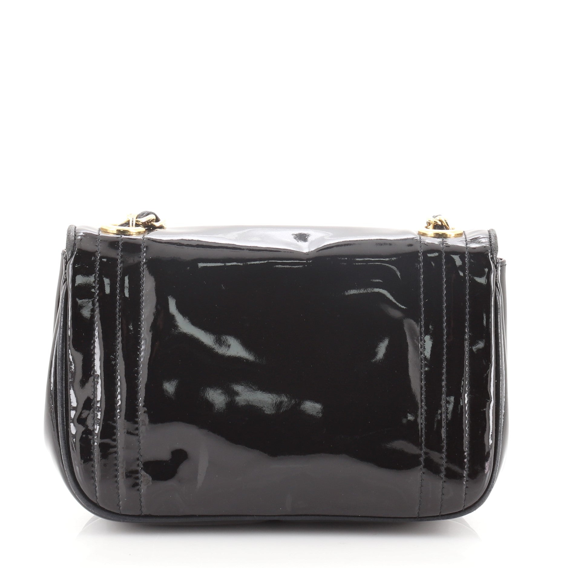 Vintage CC Stitch Flap Bag Patent Mini