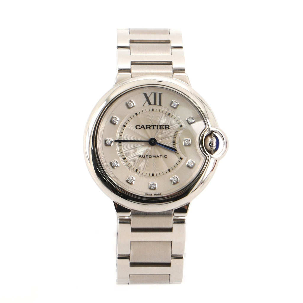 Ballon Bleu de Cartier Automatic Watch Stainless Steel with Diamond Markers 36