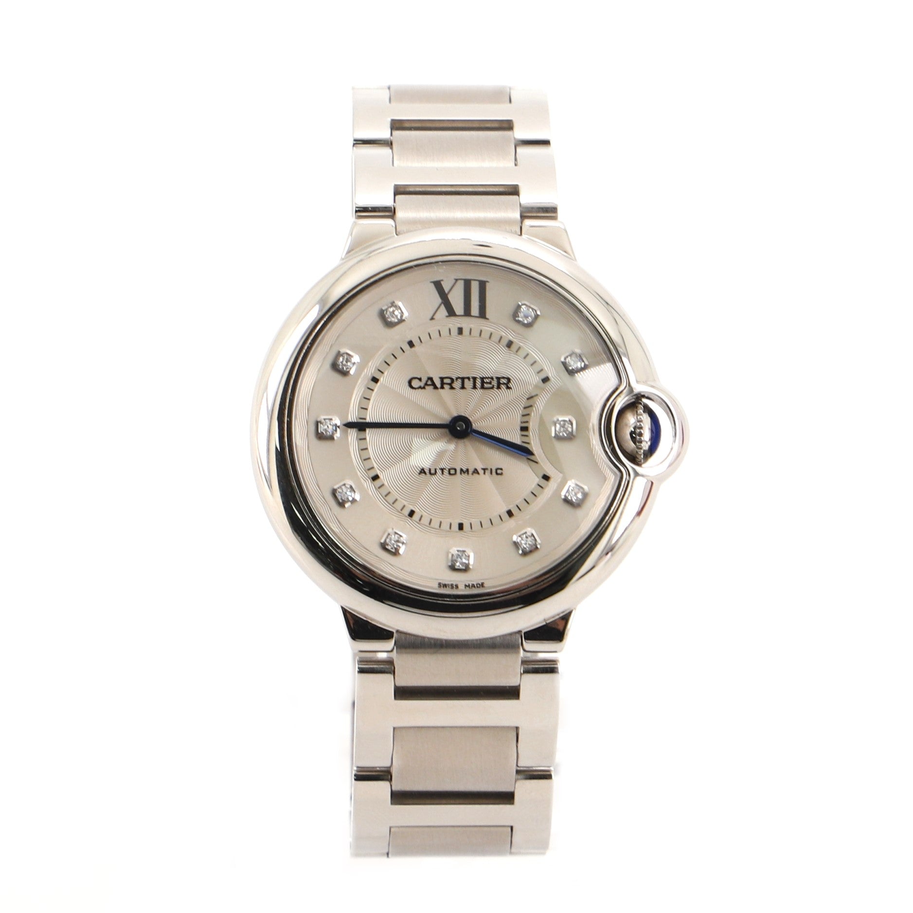 Ballon Bleu de Cartier Automatic Watch Stainless Steel with Diamond Markers 36
