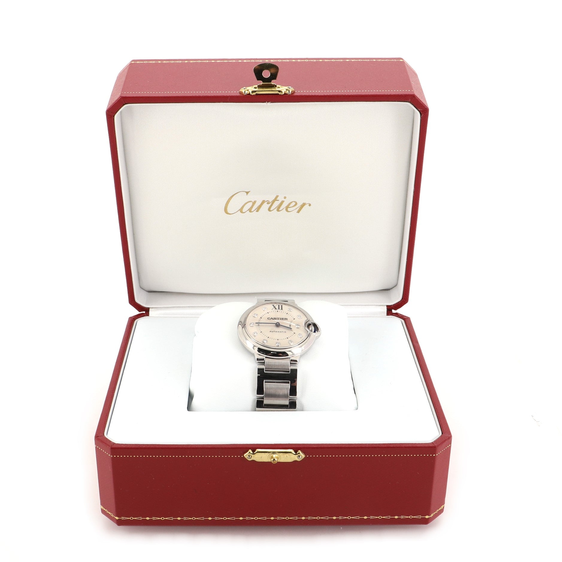 Ballon Bleu de Cartier Automatic Watch Stainless Steel with Diamond Markers 36