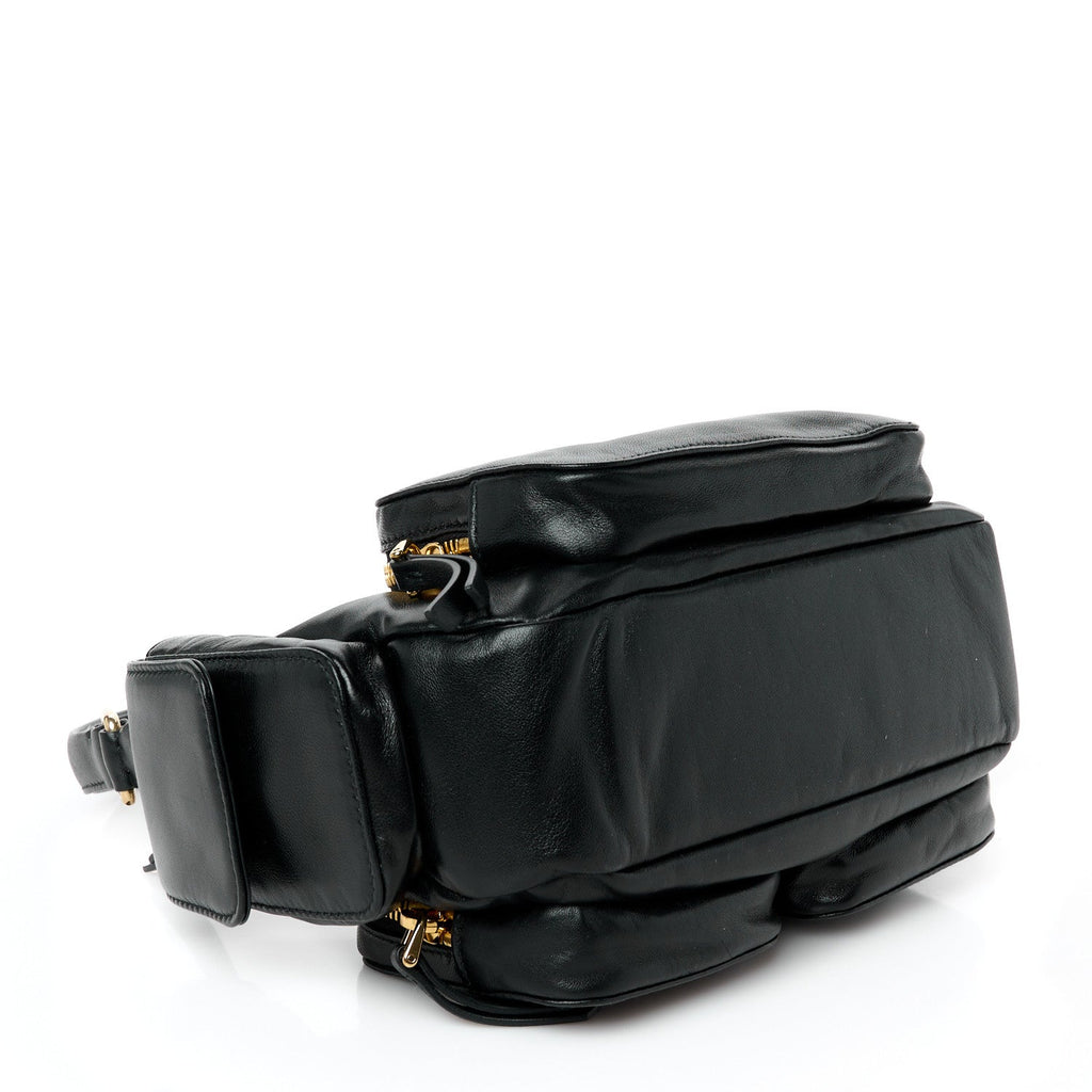 Nappa Multi Pocket Hobo Black