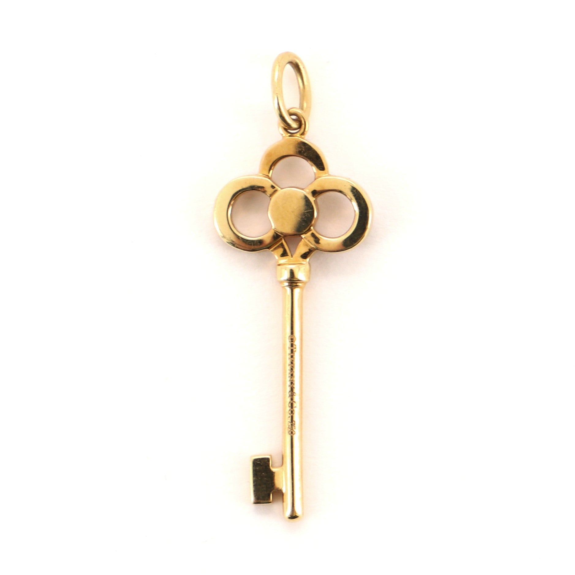Crown Key Necklace 18K Yellow Gold and Diamonds