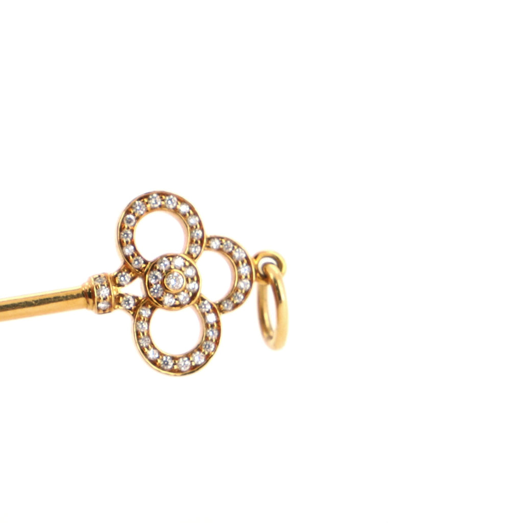 Crown Key Necklace 18K Yellow Gold and Diamonds
