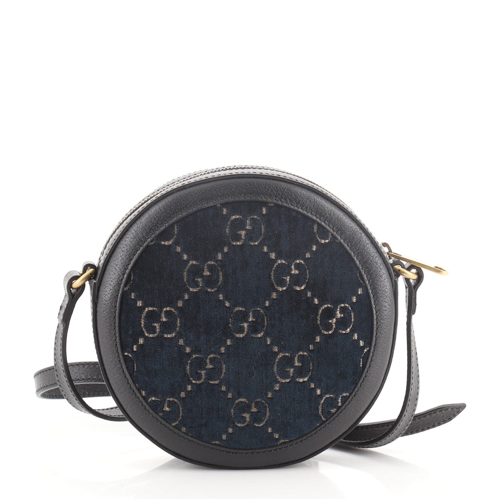 Ophidia Round Shoulder Bag GG Velvet Mini