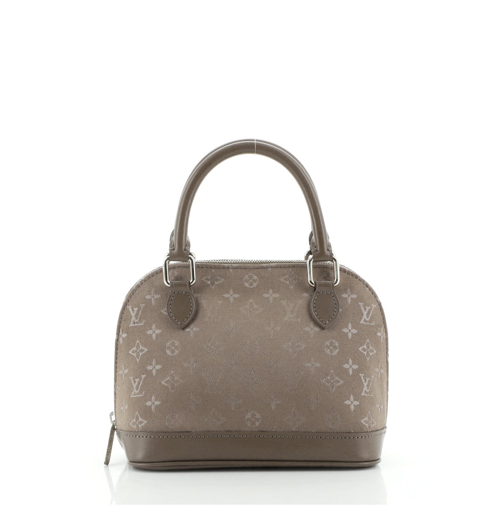 Alma Handbag Monogram Satin Mini