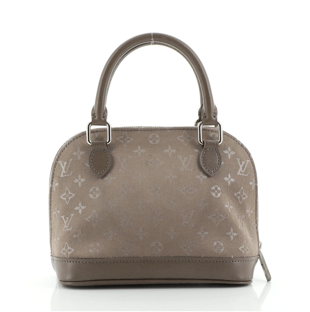 Alma Handbag Monogram Satin Mini