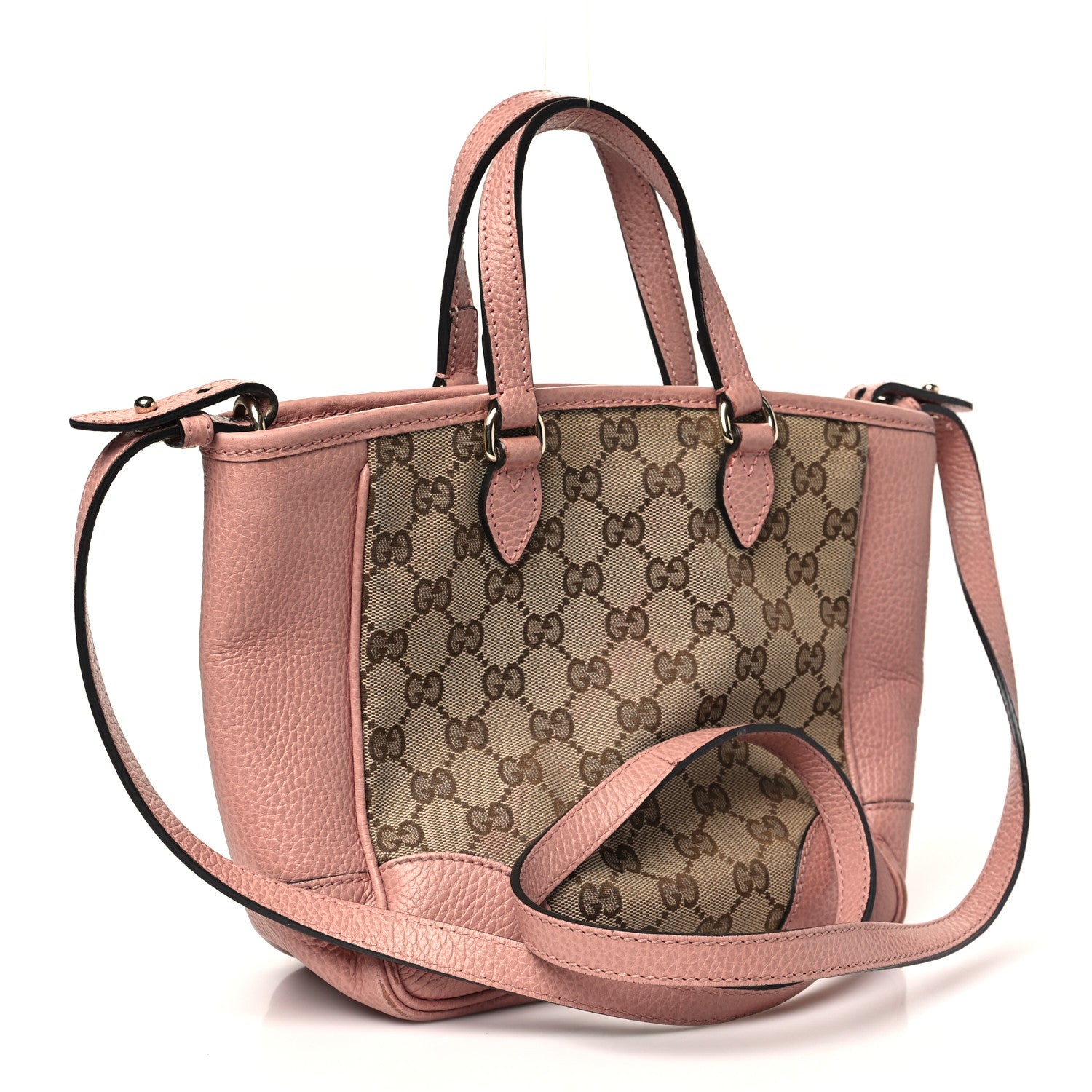 Monogram Small Bree Tote Beige Soft Pink