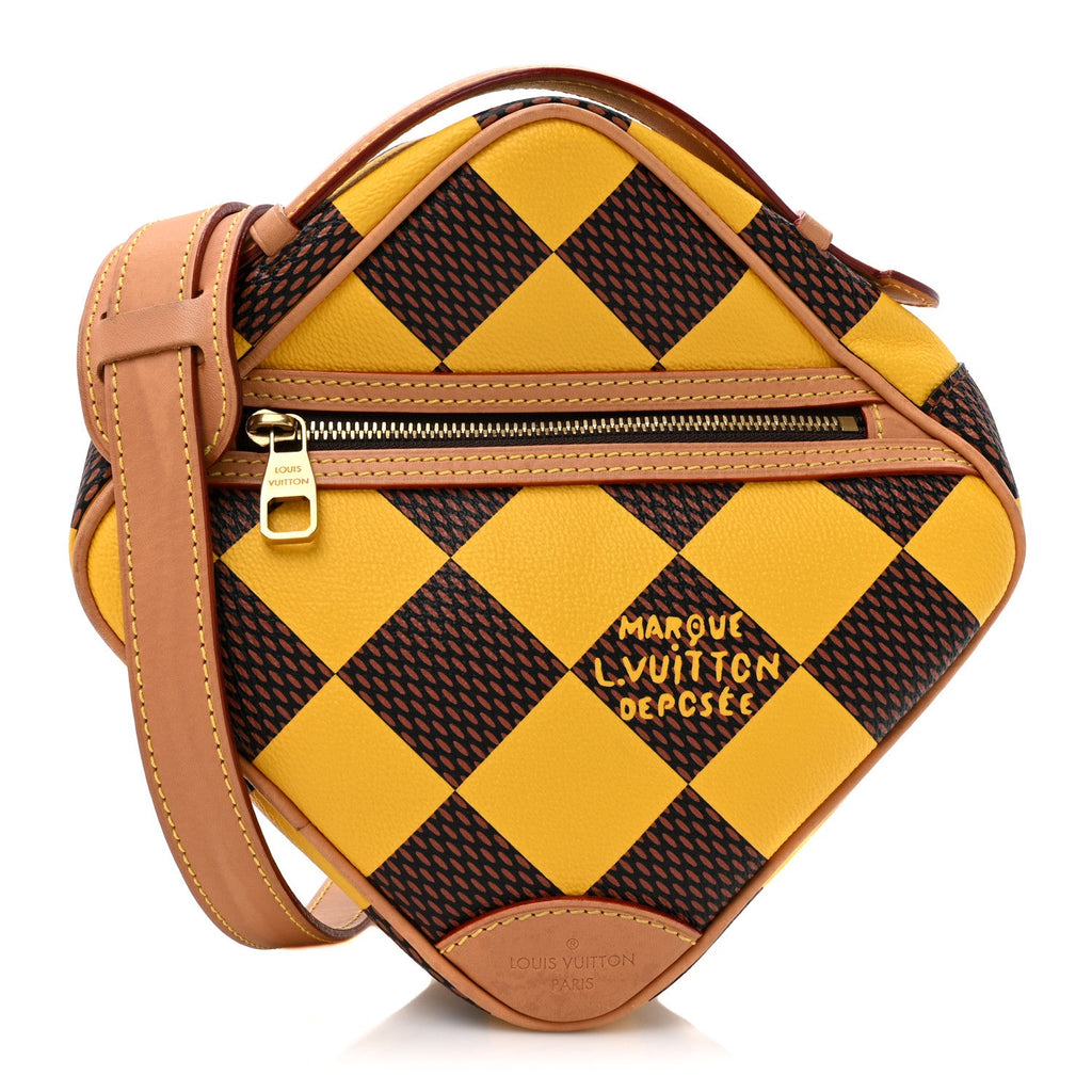 Damier Pop Chess Messenger Jaune Mat