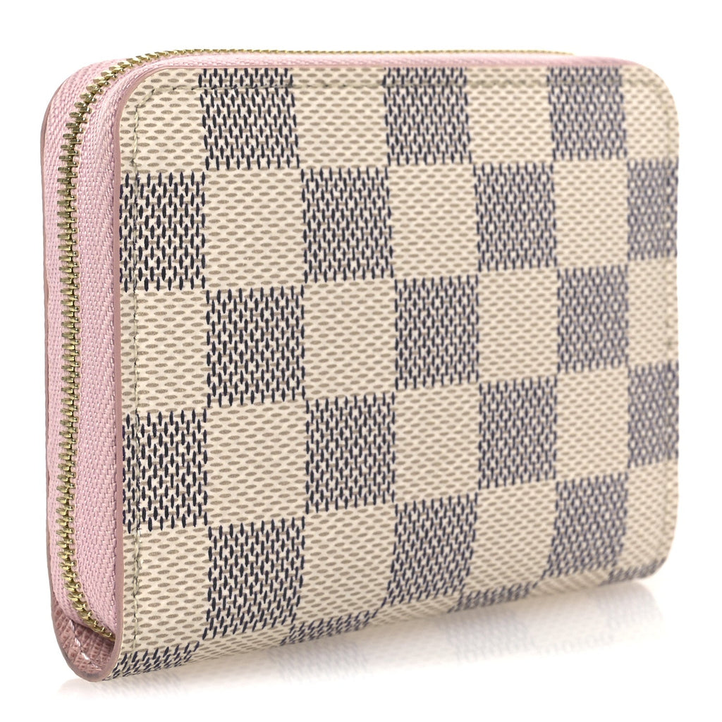 Damier Azur Zippy Coin Purse Rose Ballerine