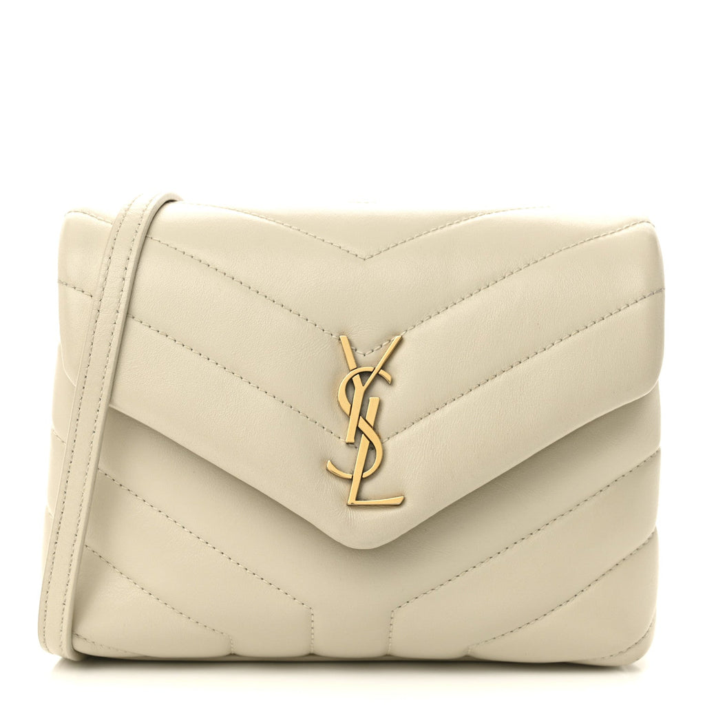 Calfskin Y Quilted Monogram Toy Loulou Crossbody Bag Crema Soft