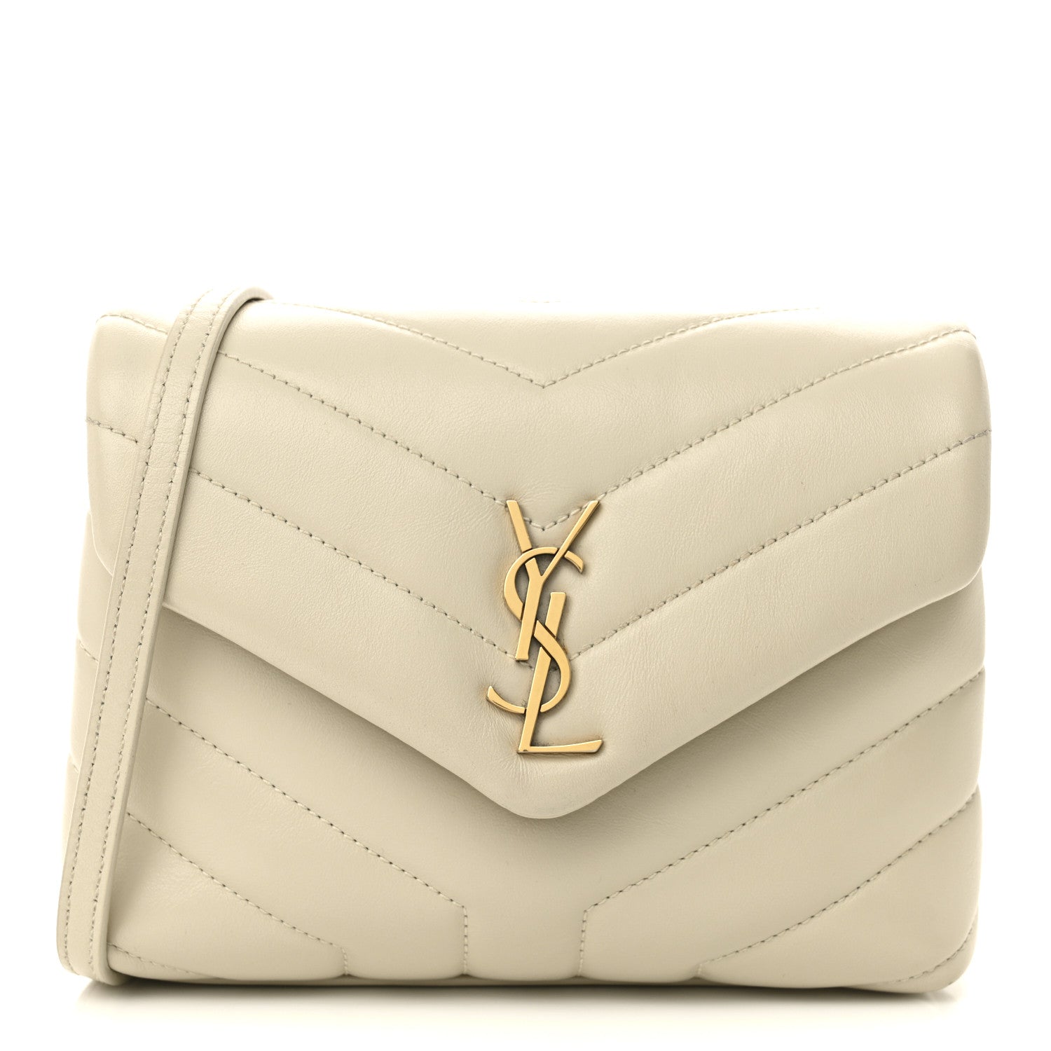 Calfskin Y Quilted Monogram Toy Loulou Crossbody Bag Crema Soft