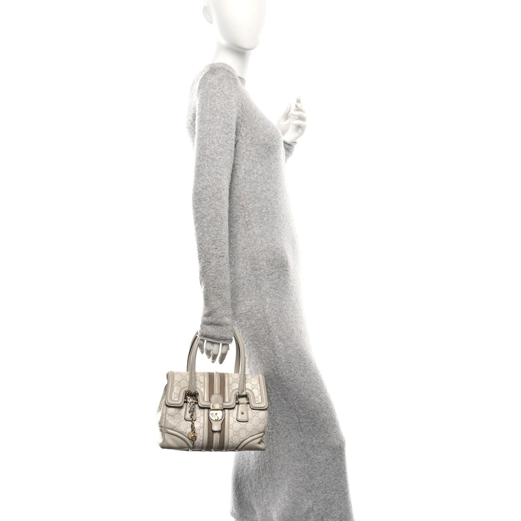 Guccissima Treasure Shoulder Bag Off White