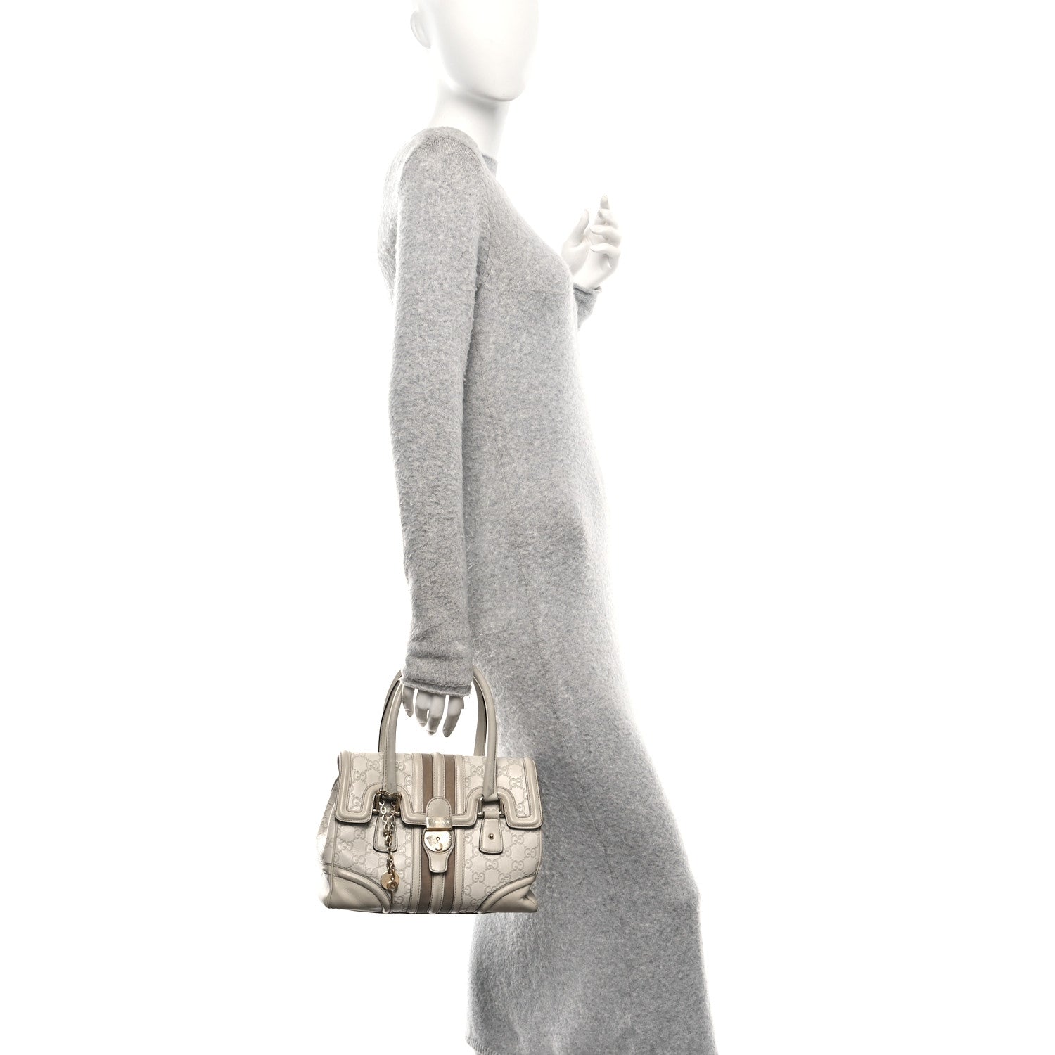 Guccissima Treasure Shoulder Bag Off White